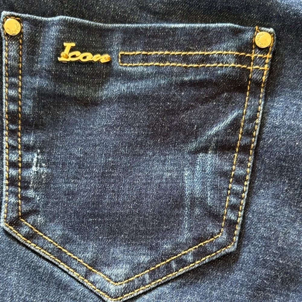 Mini Brand Womens Blue Skinny Ankle Jeans Leather Crystal Accents Gently Loved M - Picture 9 of 12